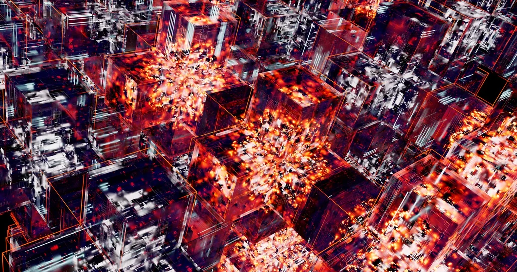 Abstract digital network representing agentic AI