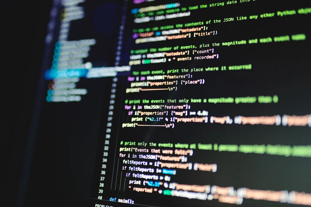 Lines of code on a monitor